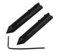 Precisions Scribe Paire d'aiguilles pour étriers de 10,2 cm, 15,2 cm et 20,3 cm, ensemble de jauges centrales avec sondes en alliage d'acier anodisé noir de 1 cm de diamètre, trou à bord