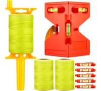 Precisions String 3 rouleaux de corde avec 5 niveaux pour travaux de jardinage et construction tressée Ficelle en nylon