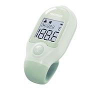 PRECITECH - Thermomètre sans contact Multifonction - Format poche - Température corps, liquide, objet et environnement - Diagnostique Visuel - Mémoire intégrée - Couleur Vert