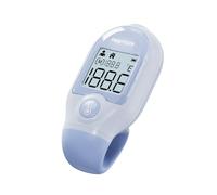 PRECITECH - Thermomètre sans contact Multifonction - Format poche - Température corps, liquide, objet et environnement - Diagnostique Visuel - Mémoire intégrée - Couleur Bleu