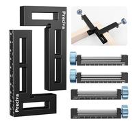 Preciva Bloc de Positionnement à 90 Degrés - Pince à Angle Droit 10cm/4.1inch pour Travail à Bois, Serre Joint D'Angle pour Cadres Photos Boîtes Armoires Tiroirs - 2 Ensembles (Noir)