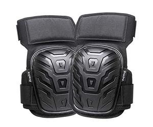 Preciva Genouillères Professionnelles,Heavy Duty Genouillère Rembourrage en Mousse avec Coussin en Gel Confortables et Sangles Réglables pour Travailler, Gardning et Construction