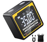 Preciva Inclinomètre Numérique - Mini Niveau Electronique avec Écran LCD Base Magnétique, Mesureur D'angle Numérique IP54 Étanchéité Rechargeable pour Menuiserie, Bâtiment, Maçonnerie, Automobile