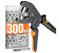 Preciva Kit de Perforation D'œillets, 10mm 300PCS Pince a Oeillet Magnétique Kit Pince à œillets Pince à œillets,Pince à cliquet Oeillet,Kit d'œillets pour Bâches