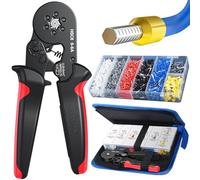 Preciva Kit d'outils de sertissage de virole avec 1900 connecteurs de fils, hexagonaux AWG23-10 en dents de scie auto-réglables