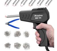 Preciva Machine Soudure Plastiques - 50W Soudage Plastique Machines avec 600pcs Agrafeuse Chaud, Réparation de Pistolet avec Lumière LED pour Plastiques Cassés, Pare-Chocs de Voiture