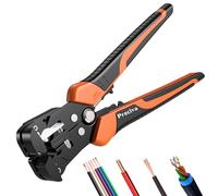 Preciva Pince à Dénuder 3-en-1 Multifonctionnelle, Auto-Ajustable et Automatique, Légère et Portable pour Dénuder, Serrer et Couper Les Fils et Câbles