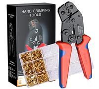 Preciva Pince à Sertir, 600 Terminals Sertissage Wire Crimpers Support 0.5-1.5mm2, Pinces Professionnelles Outil à Sertir