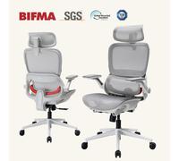 SIHOO B100 Ultra Chaise de Bureau Ergonomique, Chaise de Bureau en Maille avec Soutien Lombaire Adaptatif, Chaise d’Ordinateur avec Large Appui-Tête, Chaise de Bureau avec Accoudoirs Relevables et Piv