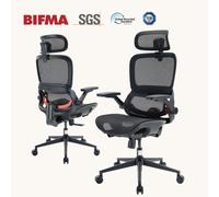 SIHOO B100 Ultra Chaise de Bureau Ergonomique, Chaise de Bureau en Maille avec Soutien Lombaire Adaptatif, Chaise d’Ordinateur avec Large Appui-Tête, Chaise de Bureau avec Accoudoirs Relevables et Piv