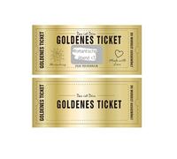 PRECORN Carte à gratter - Billet doré à écrire soi-même - Idée cadeau créative - Carte cadeau élégante à gratter pour anniversaire, Noël, bon de voyage, bon de cinéma