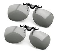 PRECORN Ensemble de 2 Clips pour Lunettes 3D universelles passives pour porteurs de Lunettes compatibles avec Cinema 3D LG, Easy 3D Philips, Panasonic, Grundig, cinémas RealD et Bien d'autres.