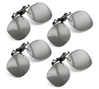 PRECORN Ensemble de 4 Clips pour Lunettes 3D universelles passives pour porteurs de Lunettes compatibles avec Cinema 3D LG, Easy 3D Philips, Panasonic, Grundig, cinémas RealD et Bien d'autres.