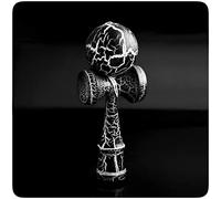 PRECORN Kendama Jeu d'adresse avec Balle Noire/Blanche | Jouet en Bois Jeu de Balle Jeu de dexterité Japonais en Bois de la Marque