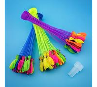 PRECORN Lot de 111 bombes à eau à fermeture automatique Multicolore 3 paquets de 37 ballons à eau à fermeture automatique sans nœuds