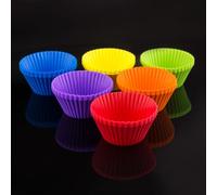 PRECORN Lot de 24 moules à muffins réutilisables en silicone - Multicolores - Parfaits pour de délicieux muffins et autres - Sans BPA et résistants à la chaleur