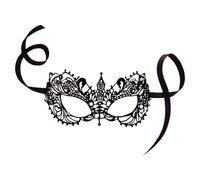 PRECORN Lot de 4 masques en dentelle vénitienne pour femme - Noir sexy - Pour carnaval, Halloween - Accessoires de mascarade élégants pour femme