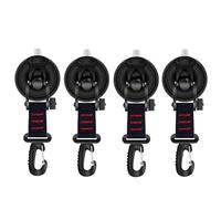 PRECORN Lot de 4 ventouses avec crochet - Extra puissantes, rotatives à 360 °, crochets d'aspiration pour camping, camping-car, tente arrière, fenêtre et auvent