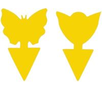 PRECORN Lot de 60 autocollants jaunes pour plantes d'intérieur - Double face - Sans odeur - Contre les mouches des champignons, les thrips et les mouches blanches - Non toxiques - Protection des