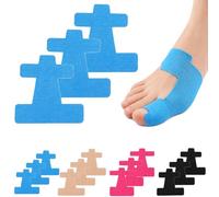 Precut Athletic Tape for Bunion Care, Pre Cut Bunion Support Kinesiology Tape, Kinesiology Tape Pre Cut for Big Toe Alignment, Skin Friendly Comfort for Runners Daily Walking (Blue-20PCS)
