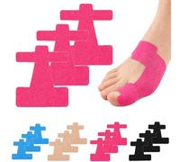 Precut Athletic Tape for Bunion Care, Pre Cut Bunion Support Kinesiology Tape, Kinesiology Tape Pre Cut for Big Toe Alignment, Skin Friendly Comfort for Runners Daily Walking (Pink-30PCS)