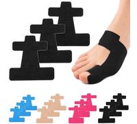 Precut Athletic Tape for Bunion Care, Pre Cut Bunion Support Kinesiology Tape, Kinesiology Tape Pre Cut for Big Toe Alignment, Skin Friendly Comfort for Runners Daily Walking (Black-30PCS)