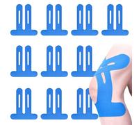 PreCut Lot de 10 bandes de kinésiologie professionnelles prédécoupées - Doux pour la peau et imperméables et élastiques - Pour douleurs au genou, coudes