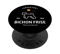 Predator Bichon Frise The Premium | Monoline Logo Art PopSockets PopGrip Adhésif
