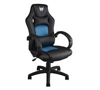 Predator Gaming Chair, Chaise Rift Essential Gaming, Coussin Lombaire, Appui-tête Amovible, Accoudoirs Réglables, Mouvement De Dossier 155 Degrés, Cadre en Acier, Cuir Synthétique, Noir/Bleu