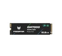 Predator M.2 SSD 512 Go GM7000 avec cache DRAM NVMe 1.4 2280 PCIe Gen4 × 4 Ultra haute vitesse (lecture maximale : 7400 Mo/s, écriture max : 6700 Mo/s) SSD interne 3D NAND TLC compatible avec PS5 Pro