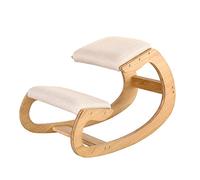 Predawn Siège Assis à Genoux, Siege Ergonomique, Chaise Ergonomique, Tabouret Ergonomique, Coussin en Bois et en Lin, Soulager Les Douleurs au Dos et au Cou et Améliorer la Posture (Chêne Blanc)