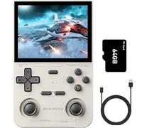 Prede K36 Portable Game Console 64G, 16000 Jeux Classiques Intégrés Et 20 Émulateurs, Écran IPS 3,5 Pouces, Mini Console De Jeu Classique Portable, COTEX-A35, Double Joystick-White||64G