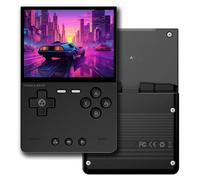 Prede Portable Game Console 3,2 Pouces 1024x768 Écran IPS Lecteur De Jeux Portable 3000mAh Batterie Rechargeable De Longue Durée De Vie Lecteur De Jeux Vidéo Rétro-Black||128G