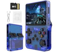 Prede Retro Portable Game Console R36S-avec Système Linux Open Source, 21 000 Jeux Classiques, Écran IPS De 3,5 Po, 64 Go/128 Go, Mini Console De Jeu Portable-Blue||64GB