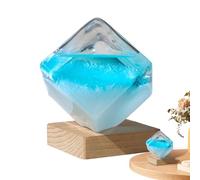Prédicteur météo en verre tempête - Chic et tendance, cube d'eau bleu, baromètre liquide, cube d'eau en verre | Ornement décoratif pour la maison, pour dessus de Table d'intérieur, bur