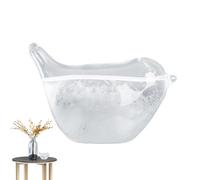Prédicteur météo en verre tempête - Prédiction météo en verre de d'orage, décor de baromètre en forme d'oiseau, station de prévision de bureau, indicateur climatique liquide cristallin, ornement