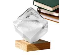 Prédicteur Météo En Verre Tempête - Verre De Prévision Météo, Bac À Glaçons En | Baromètre Liquide Multifonctionnel, Cube D'eau En Verre De, Ornement Décoratif De Maison Pour Décoratio