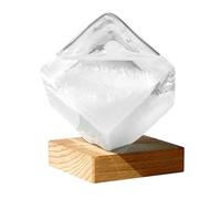 Prédicteur météo Nuage de verre | Station météo grand cube - Baromètre modifiable, verre élégant pour Noël, mariage, salon