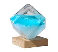 Prédicteur Météo Storm Glass | Prédicteur Météorologique De Nuages De Tempête À Cube | Baromètre Liquide Cube D'eau En Verre | Storm Glass Cube Barometre A Cristaux Pour La Décoration Table