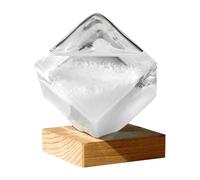 Prédicteur Météo Storm Glass | Prédicteur Météorologique De Nuages De Tempête À Cube | Baromètre Liquide Cube D'eau En Verre | Storm Glass Cube Barometre A Cristaux Pour La Décoration Table