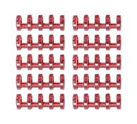 predolo 10 Pièces 5 Feuilles Mobiles 5 Trous Livre étudiant Reliure Colonne Vertébrale Premium Peigne Reliure Cahier Bricoleurs, rouge