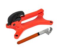 predolo 2 Pièces Étau de Tuyau Outil Serrage Portable Pince à Écrou à Bride Clé à Tuyau Aluminium Acier Mâchoire Dentée Antidérapante pour Fixation Installati, Clé de 28 Cm