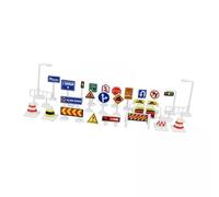 predolo 28 Pièces Miniatures Panneaux de Signalisation Routière Accessoires de Maquette Unité 1/64 Jouets Éducatifs pour Apprentissage Des Règles de Circulati, 2 pièces