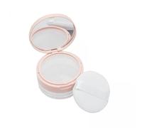 predolo 2x Étui à Poudre pour Le Visage En Vrac avec Tamis Bouffée Miroir Bocal Cosmétique Boîte de Support de Poudre Portable Voyage Compact