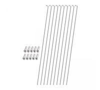 predolo 2X Lot de 10 Rayons de Vélo en Acier Inoxydable de 2 Mm, Calibre 14, avec écrous, pour Accessoires de Cyclisme en Extérieur.