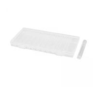 predolo 2x Mallette de Rangement pour Nail Art, Boîte à Broderie Transparente, Présentoir à 12 Tubes, Conteneur de Rangement pour Peinture Diamant pour Petits