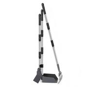 predolo 3 Pièces Kit Pelle et Râteau sans Se Pencher Pelle à Crottes Chien Pliable Ramasse-Crottes pour Jardin, Extérieur, Promenade
