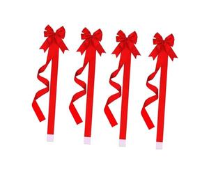 predolo 4 Nœuds Géants de Noël pour Armoire, Grande Décoration de Noël pour Placards, Rustique Festif