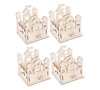 predolo 4 Pièces de Château En Bois à Peindre et à Colorier, Un Projet de Récompense pour Les Enfants En Classe. À Construire et à Peindre.