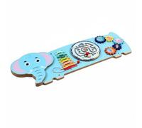predolo 4 Pièces Panneau Sensoriel Mural Multiactivités Jouet Mural Crocodile Décoration Murale Tableau Pédagogique pour Enfants, École Maternelle, Crèche, Jeu Mural Éléphant